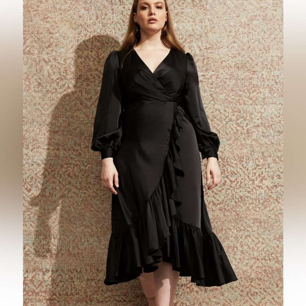 SACHIN + BABI RUBY RUFFLED CROSSOVER MAXI DRESS 8
